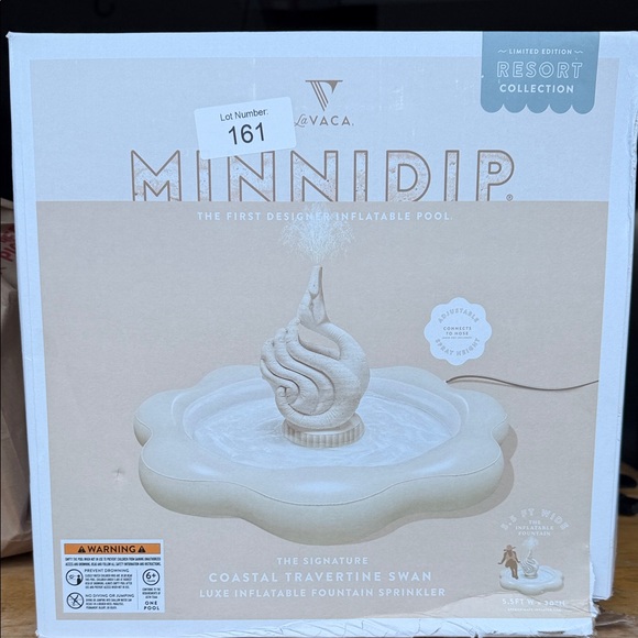 VACA Minnidip Coastal Travertine Swan Inflatable Pool